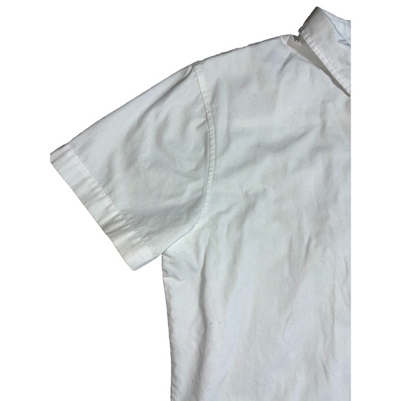 Bellfield Shirt Men's L White Short Sleeve‎ Southwestern Woven Pocket - Picture 11 of 11